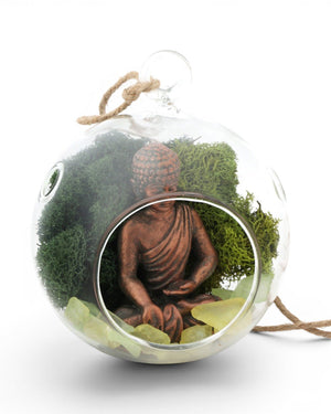 Buddha Meditation Hanging Glass Globe - Home Decor