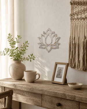 Carved Lotus Wood Trivet Or Wall Hanging, Fairtrade - Trivets