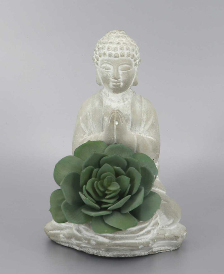 Cement Buddha Tealight Holder - sculptures and statues