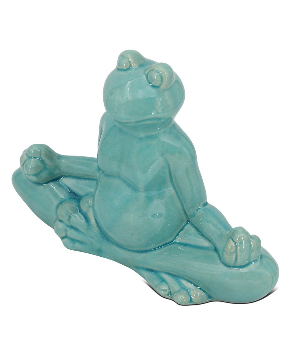 Ceramic Yoga Frog Figurines, Sold Individually Or Set - Sculptures & Statues Meditating Pose