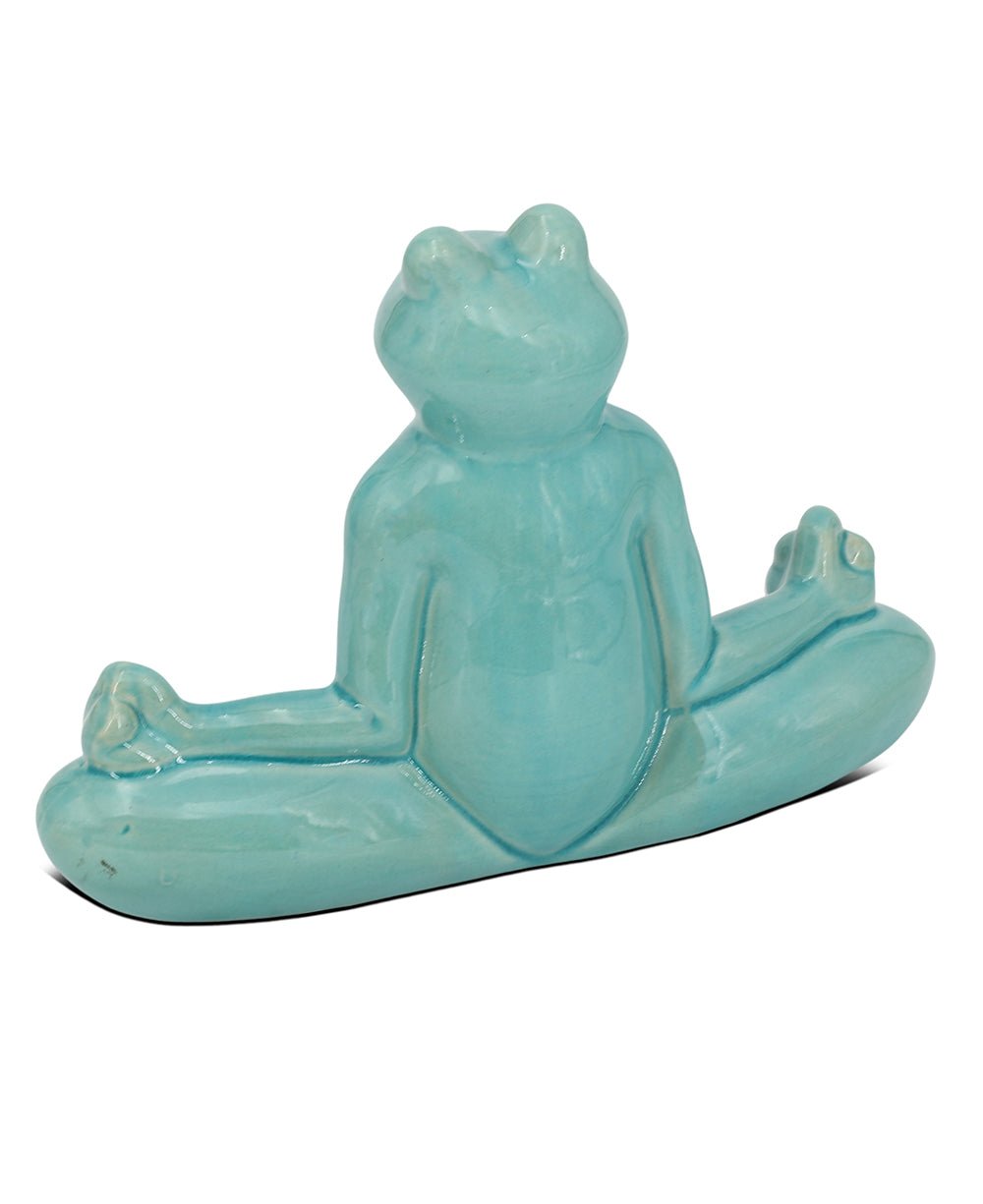 Ceramic Yoga Frog Figurines, Sold Individually Or Set - Sculptures & Statues Meditating Pose