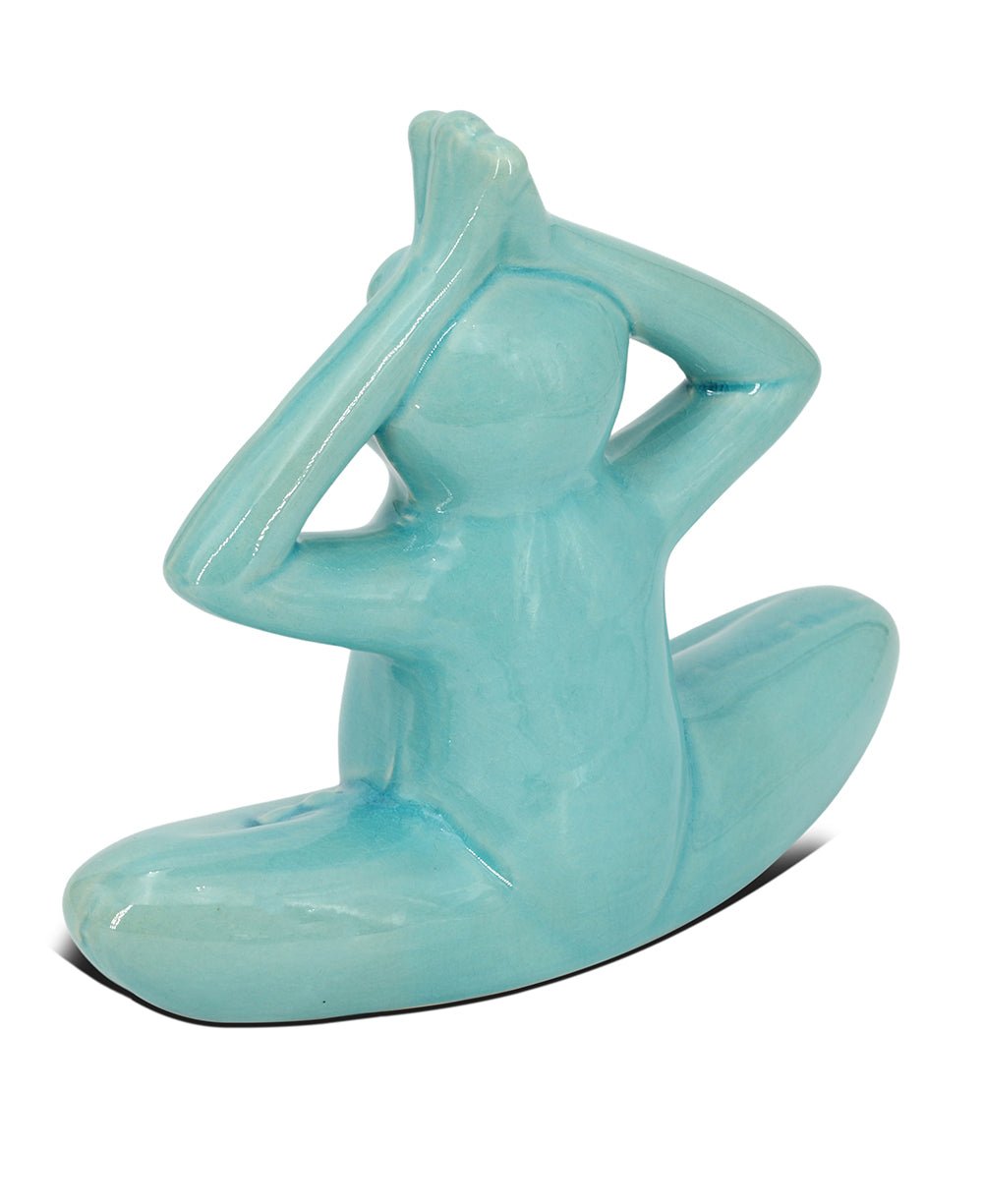 Ceramic Yoga Frog Figurines, Sold Individually Or Set - Sculptures & Statues Meditating Pose