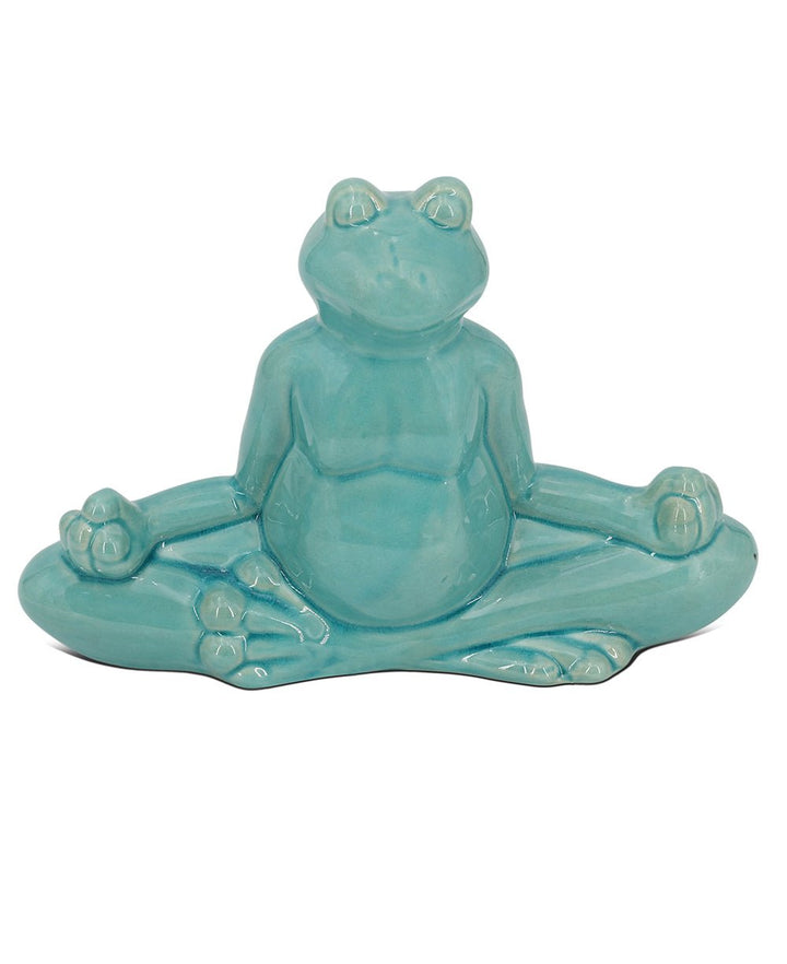 Ceramic Yoga Frog Figurines, Sold Individually Or Set - Sculptures & Statues Meditating Pose