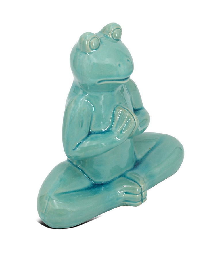 Ceramic Yoga Frog Figurines, Sold Individually Or Set - Sculptures & Statues Meditating Pose