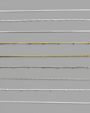 Chains for Pendants & Charms - Necklaces 16"+3" Silver Plated Beaded Chain $22