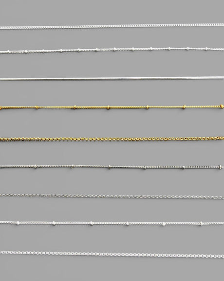 Chains for Pendants & Charms - Necklaces 16"+3" Silver Plated Beaded Chain $22
