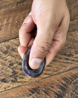 Chakra - Aligned Worry Stone Trio – Amethyst, Clear Quartz & Red Agate Palm Stones (Set of 3) - Decor