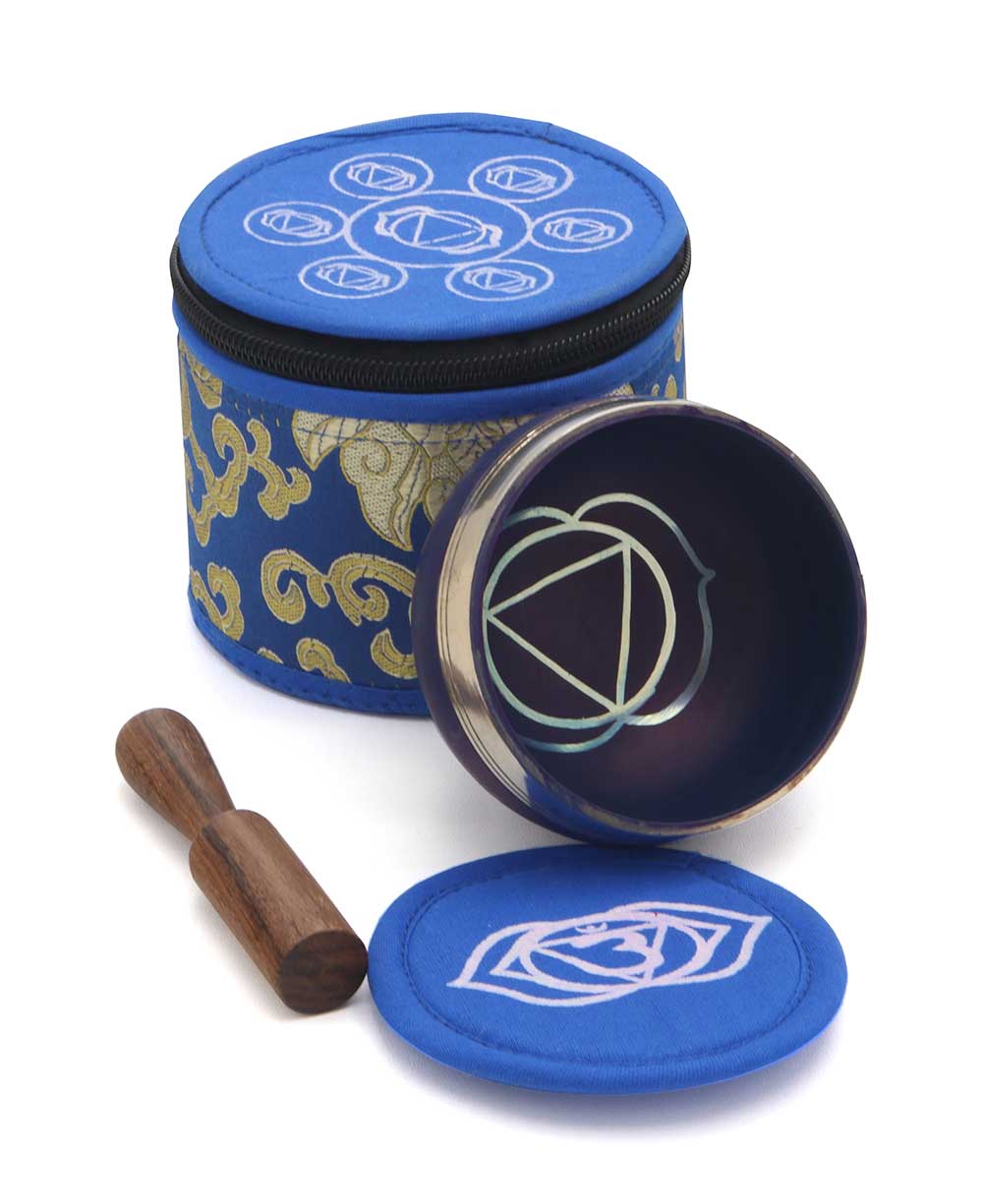 Chakra Singing Bowl Gift Set, Sold Individually - Bowls Third Eye Chakra