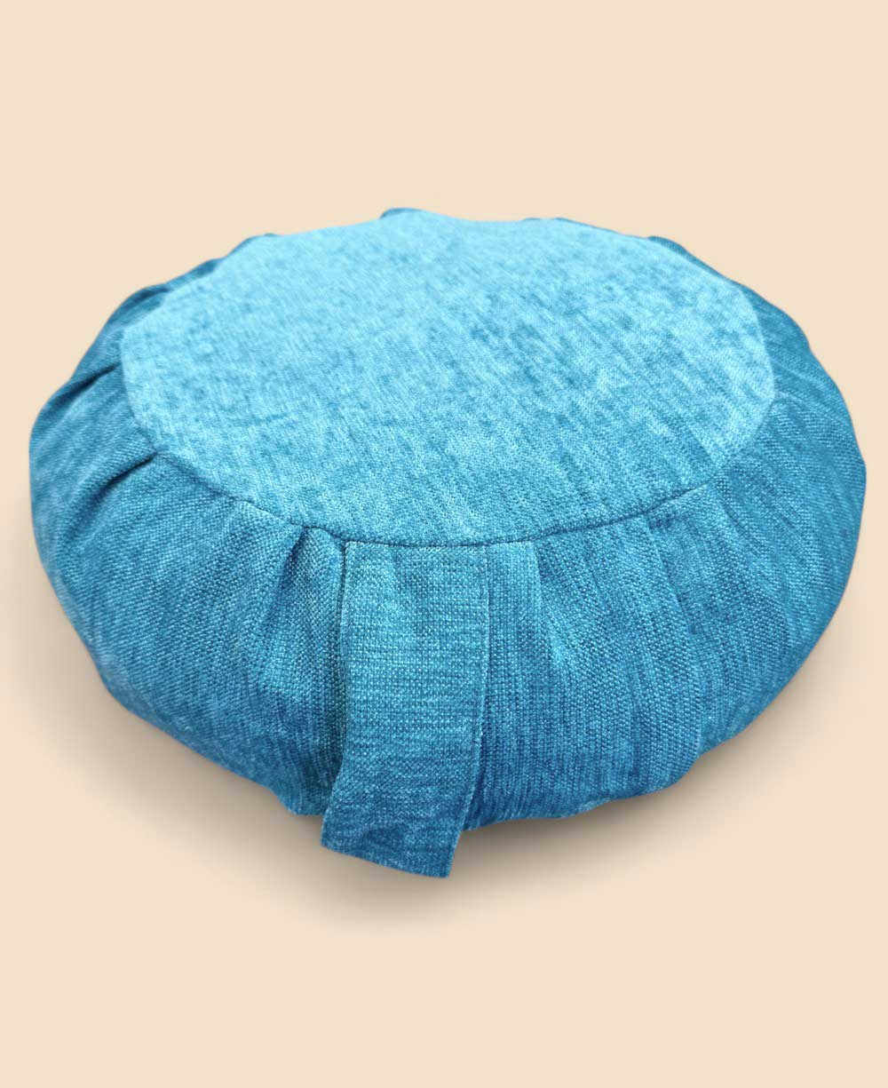 Chenille Meditation Zafu Cushion, Buckwheat Insert - Massage Cushions