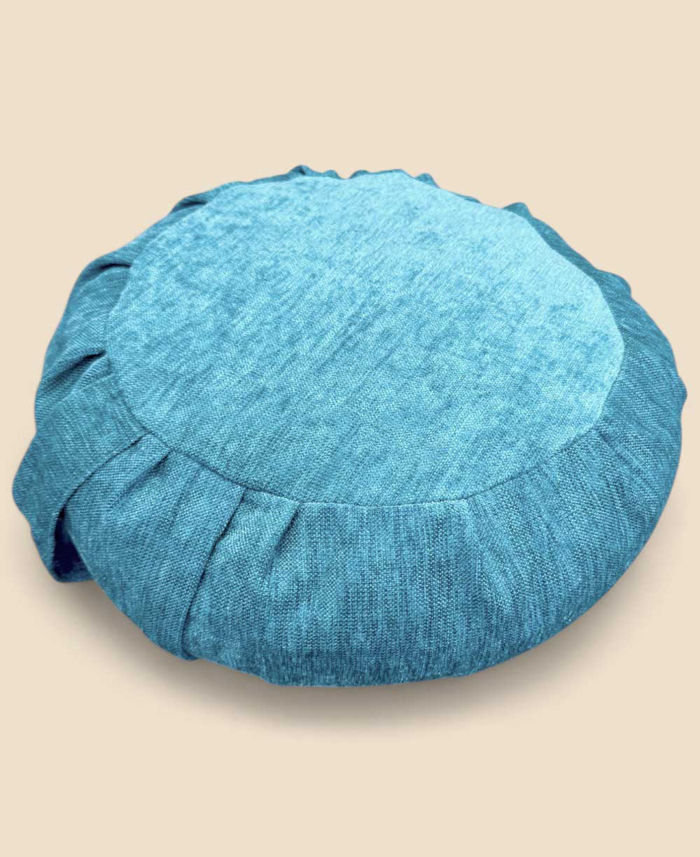 Chenille Meditation Zafu Cushion, Buckwheat Insert - Massage Cushions