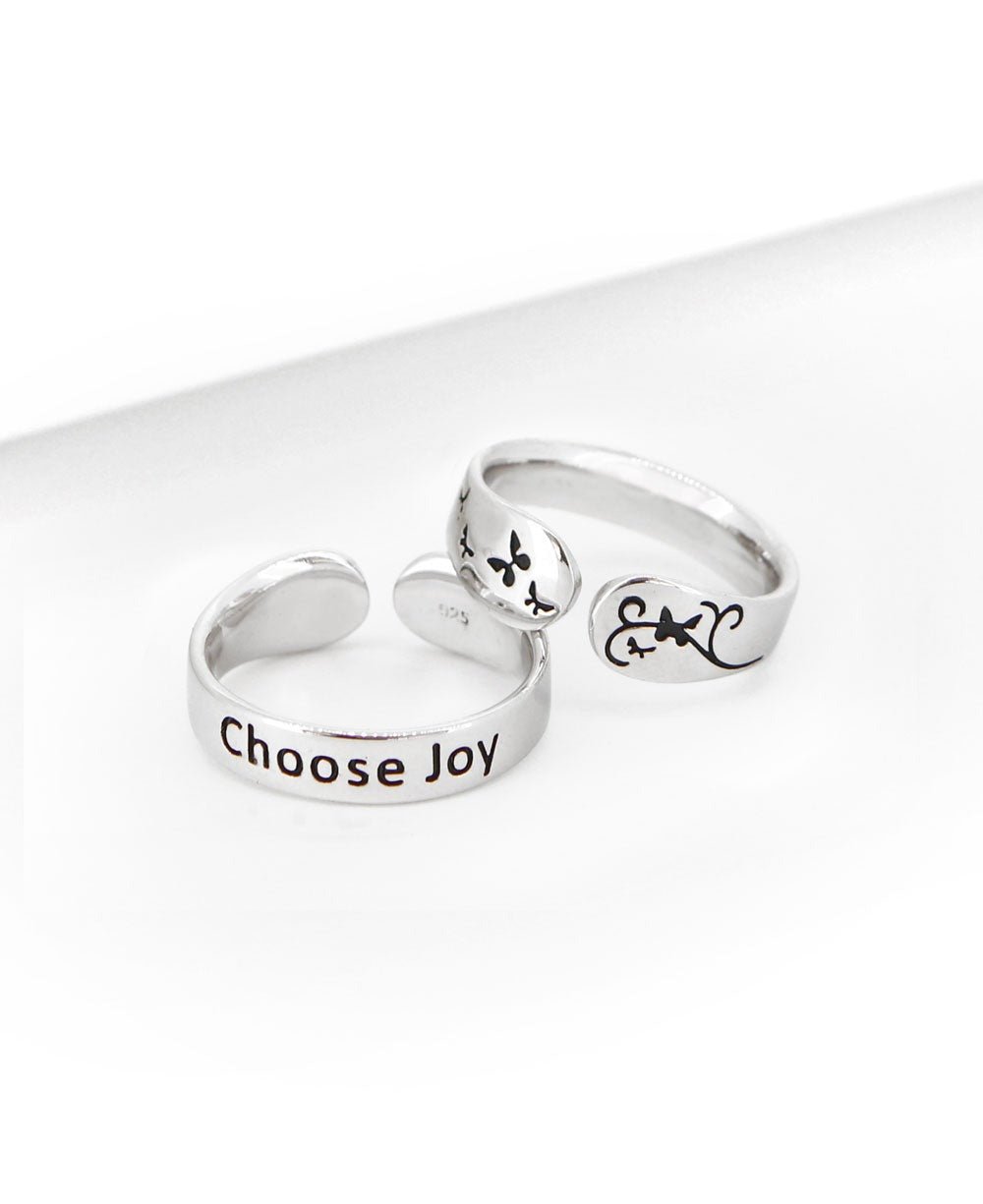 Choose Joy Inspirational Mantra Ring - Rings