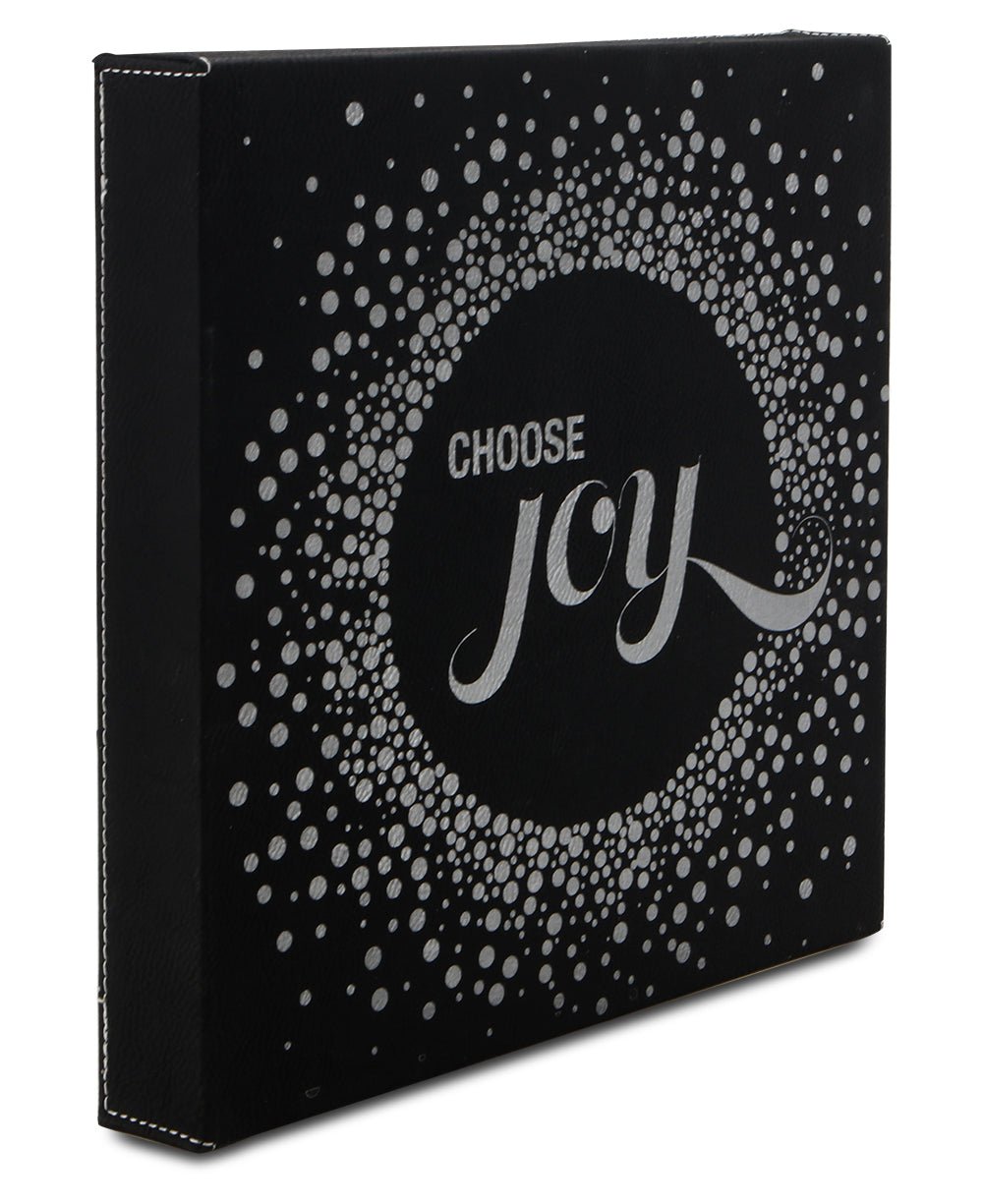 Choose Joy Leatherette Black and Silver Inspirational Wall Hanging - Wall Art