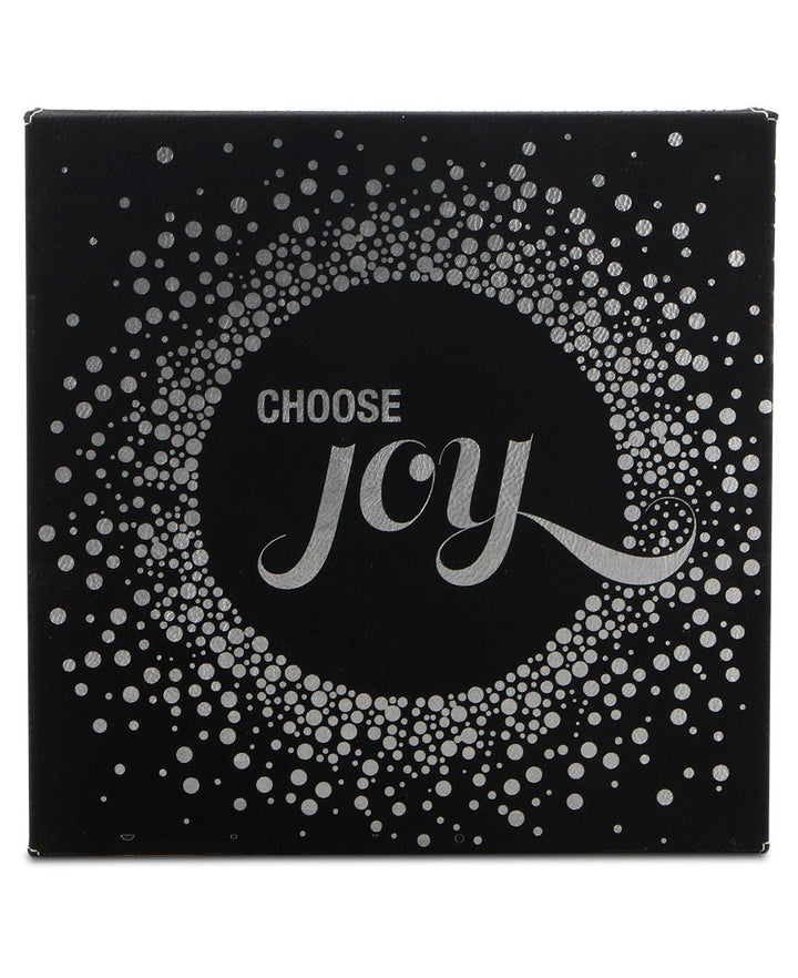 Choose Joy Leatherette Black and Silver Inspirational Wall Hanging - Wall Art