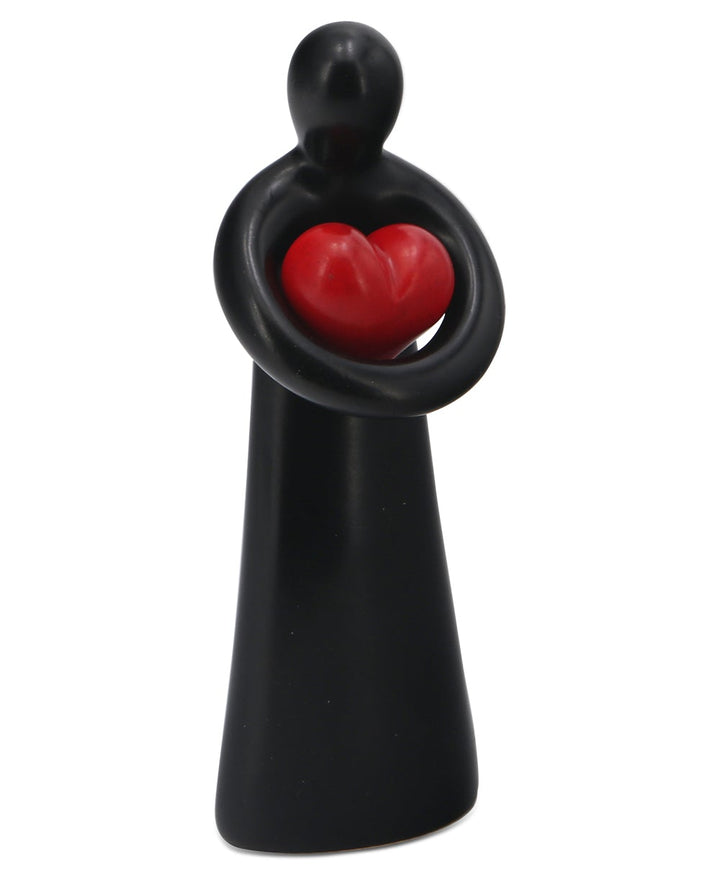 Close To My Heart Abstract Sculpture, Black and Red - Sculptures & Statues