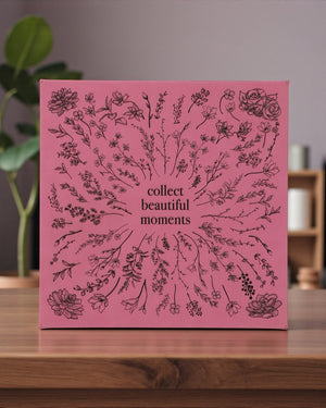 Collect Beautiful Moments Wall Art – Floral Leatherette Plaque - Wall Hanging