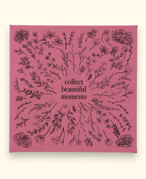Collect Beautiful Moments Wall Art – Floral Leatherette Plaque - Wall Hanging