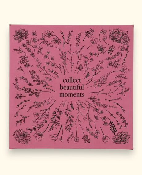 Collect Beautiful Moments Wall Art – Floral Leatherette Plaque - Wall Hanging