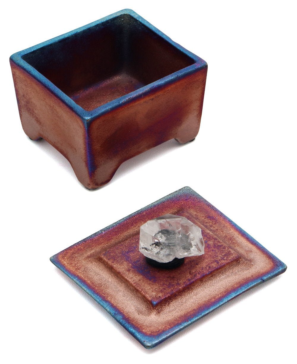 Copper Toned Ceramic Dream Box, Handmade - Decor