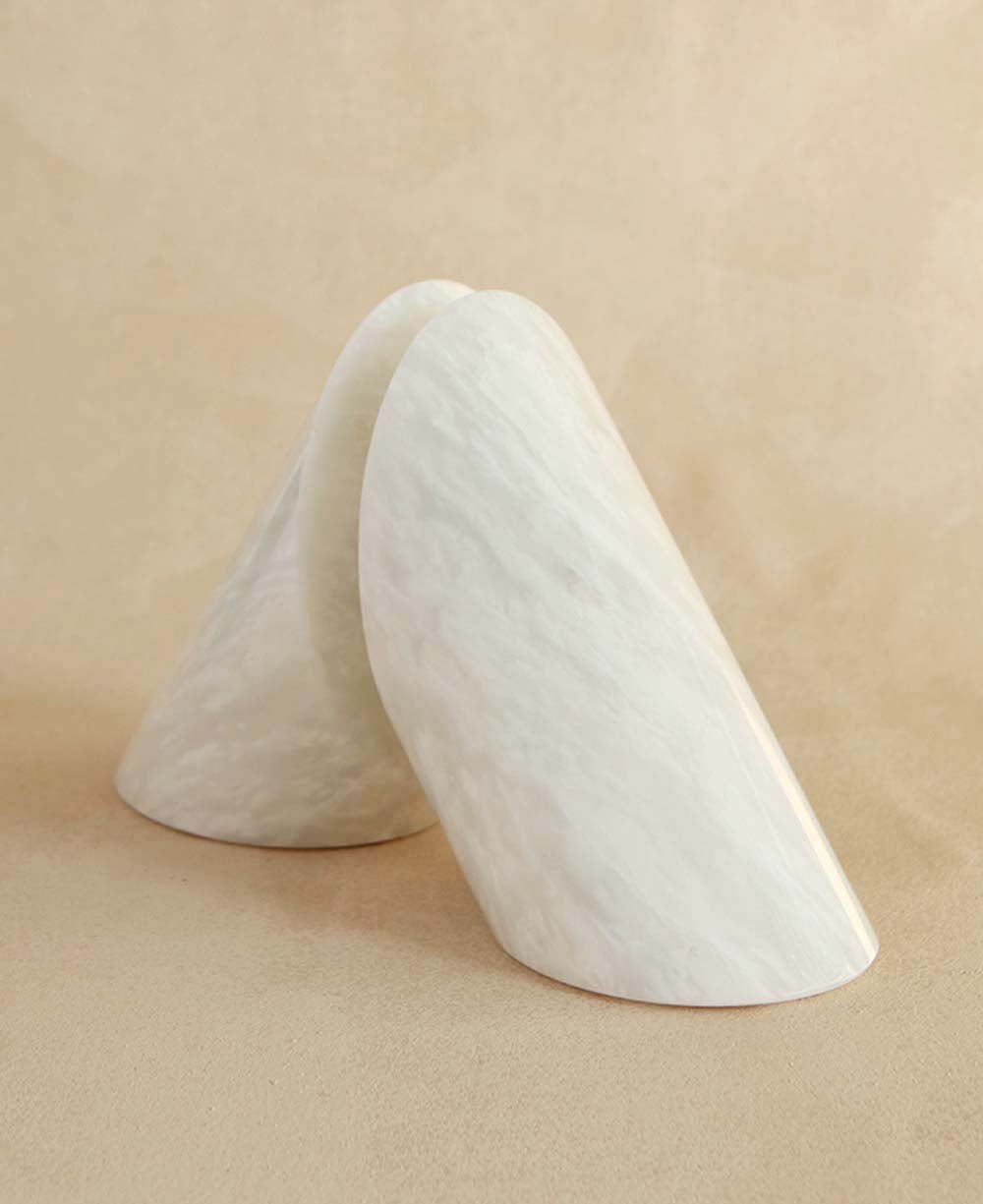 Coronet Collection Pearl White Marble Bookends - Bookends