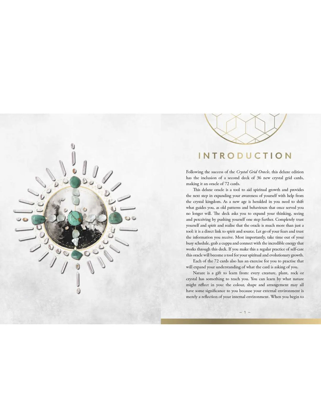 Crystal Grid Oracle – Deluxe 72 - Card Expansion Deck with Guidebook - Books