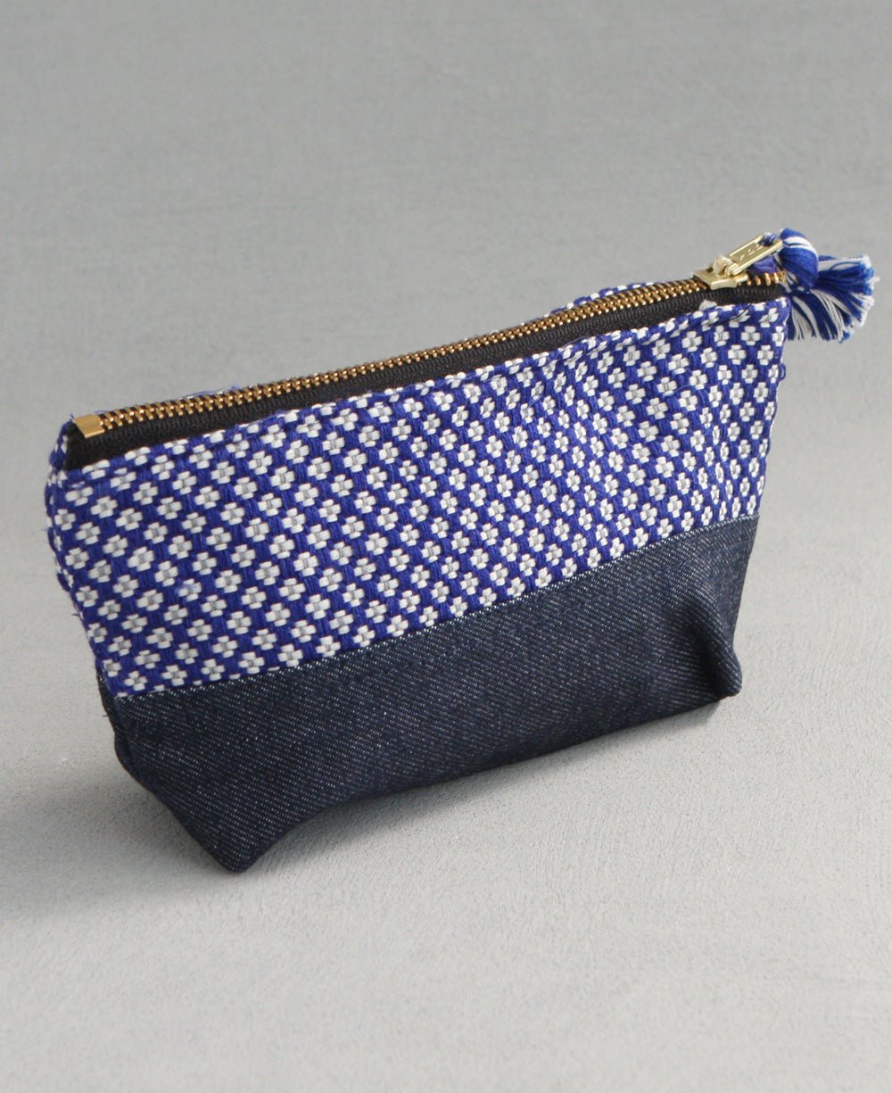 Denim and Daisies Guatemalan Cosmetic Bags - Apparel Blue