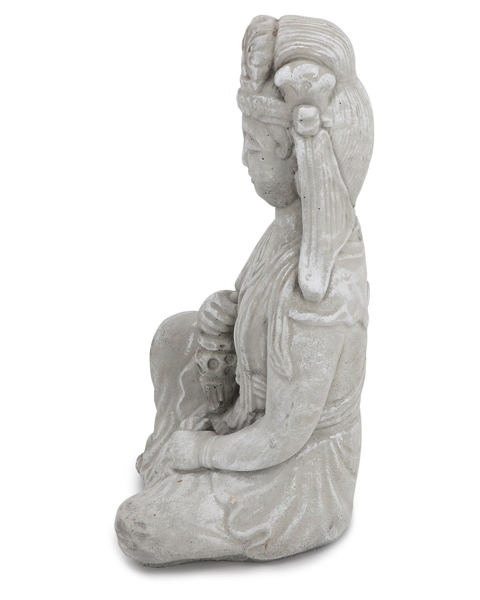 Distressed Finish Cast Stone Garden Kuan Yin Statue Made in