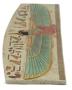 Egyptian Wall Plaque with Winged Isis, 20.75 Inches Wide - Statues & Accents