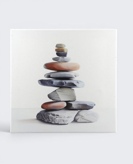 Eleven - Stone Zen Cairn Canvas Print — 12 - Inch Wood Framed Wall Art - Wall Hanging