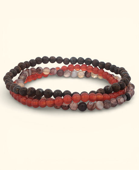 Energy Bracelets for Courage and Confidence, Set of 3 - Bracelets