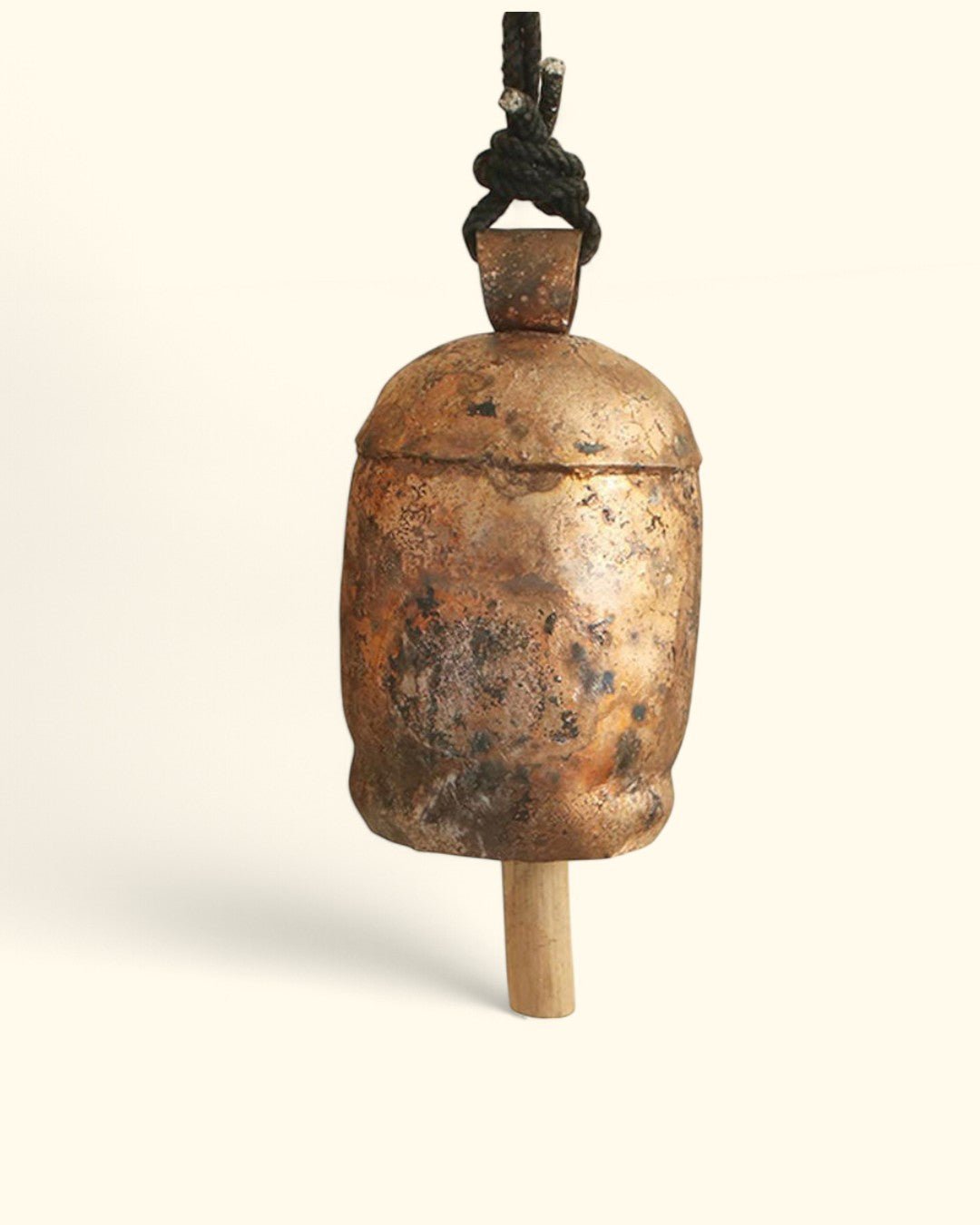 GOROman 写経シリーズ No.1 808 CowBell Fair-trade and Handmade Large Decorative Cowbell With a Soothing