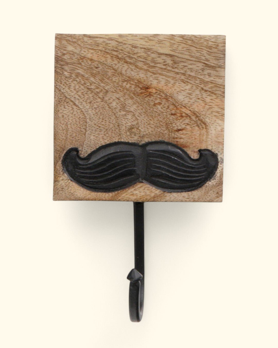 Fair Trade Mustache Coat Hooks, Set of 3 - Wall Art