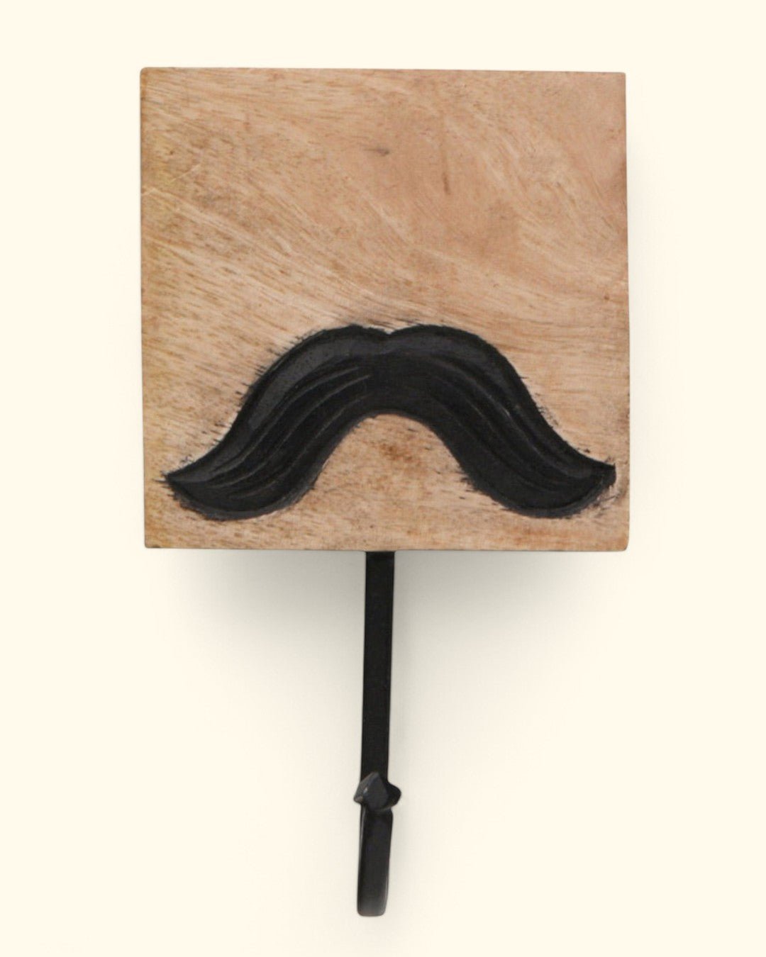 Fair Trade Mustache Coat Hooks, Set of 3 - Wall Art
