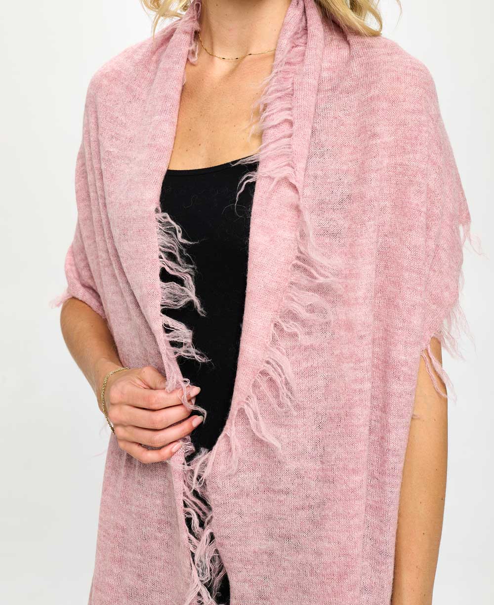 Fairtrade Baby Alpaca Wool Shawl, Rose - Shawls