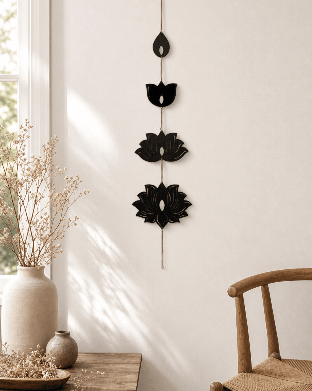 Fairtrade Blooming Lotus Meaningful Wall Hanging - Posters, Prints, & Visual Artwork