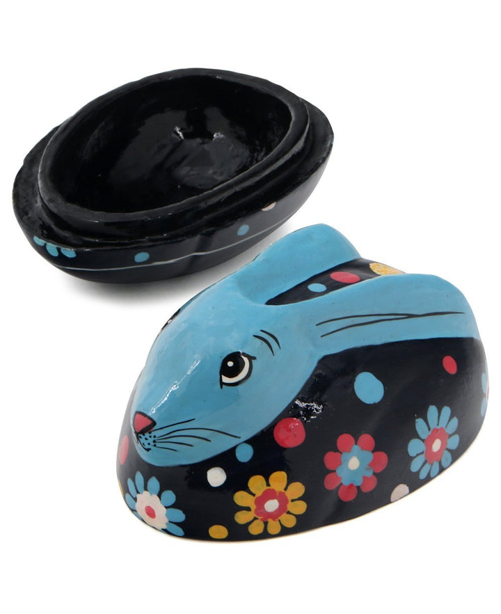 Fairtrade Blue Rabbit Trinket Box - Gift Boxes & Tins