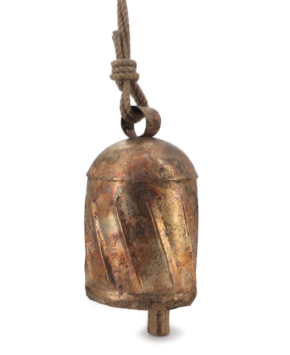 Fairtrade Large Decorative Cowbell With a Deep Soothing Tone - Hand Bells & Chimes