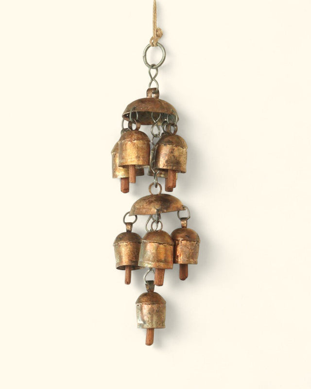 Fairtrade Traditional Double Layered Bell Hanging Chime - Wind Chimes