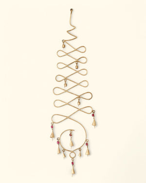 Fairtrade Unalome Wall Hanging Chime, 33 Inches Tall - Wind Chimes