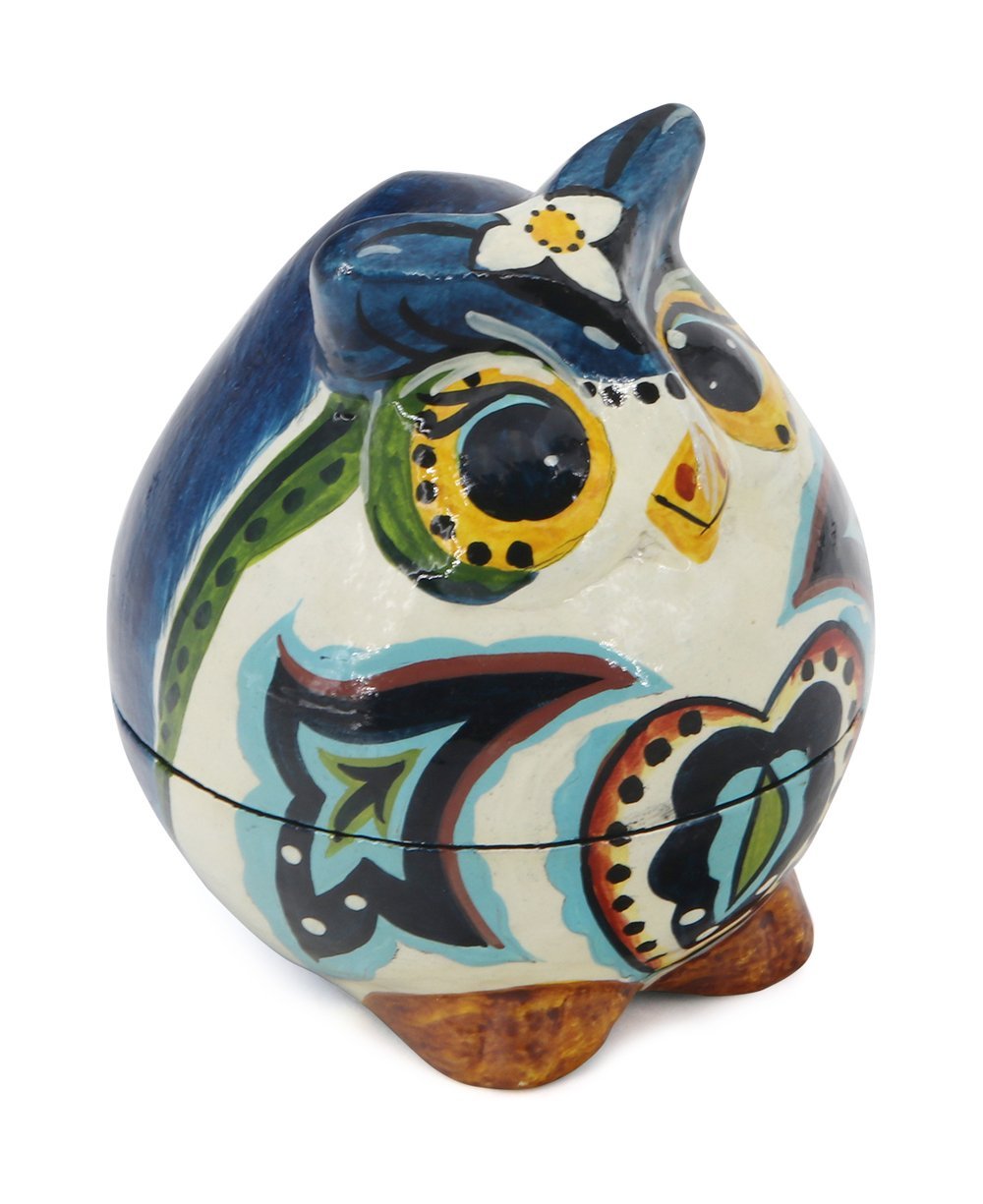 Fairtrade Wise Owl Blue Keepsake Box - Gift Boxes & Tins