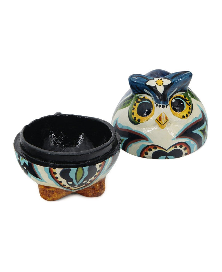 Fairtrade Wise Owl Blue Keepsake Box - Gift Boxes & Tins