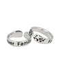 Forever Family Adjustable Inspirational Sterling Silver Ring - Rings