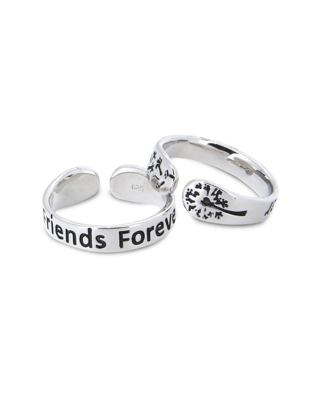 Friends Forever Adjustable Sterling Silver Friendship Ring - Rings