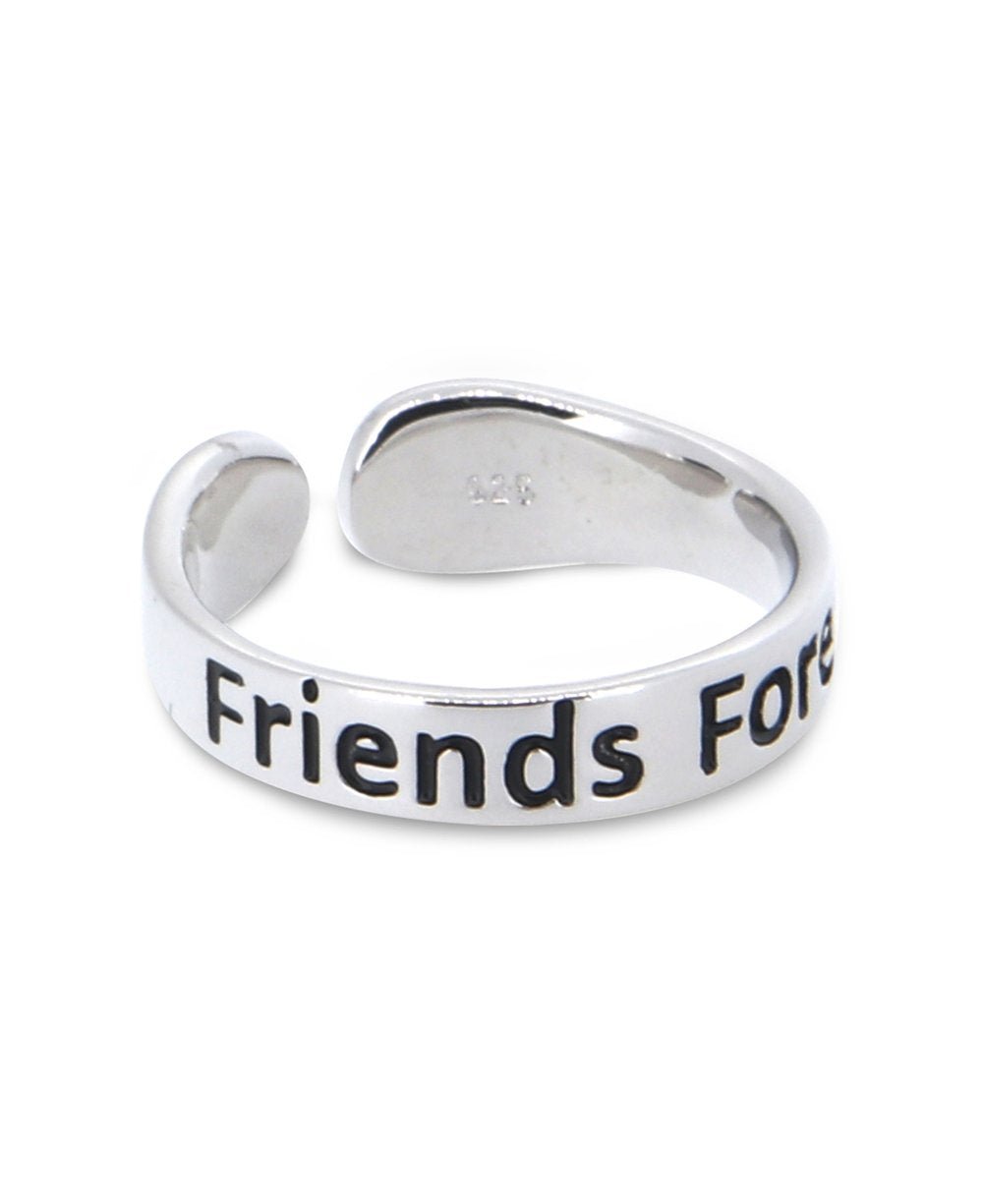 Friends Forever Adjustable Sterling Silver Friendship Ring - Rings