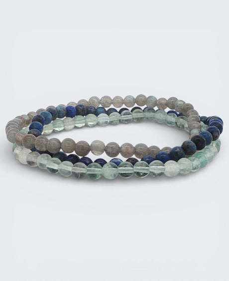 Gemstone Energy Bracelets for Insight and Intuition, Set of 3 - Bracelets