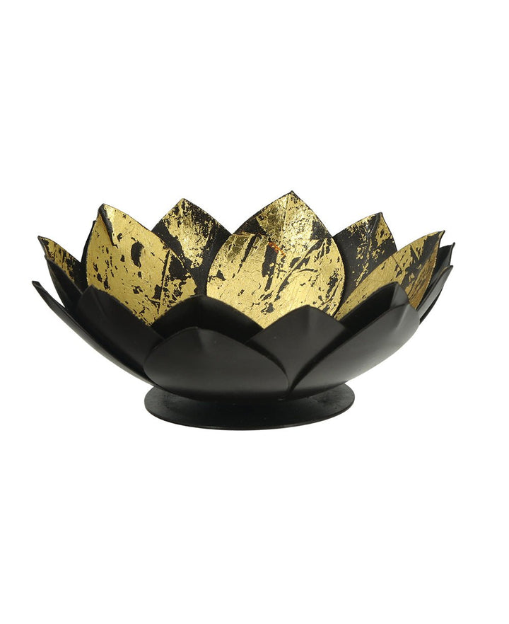 Gilded Lotus Accent Bowls - Candle Holders Small