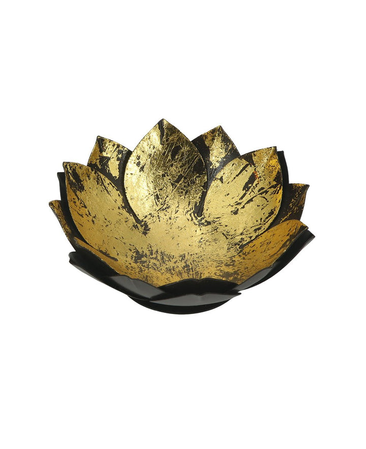 Gilded Lotus Accent Bowls - Candle Holders Small