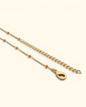 Gold - Plated Brass Moon Pendant Necklace with Engraved Affirmation - Necklace