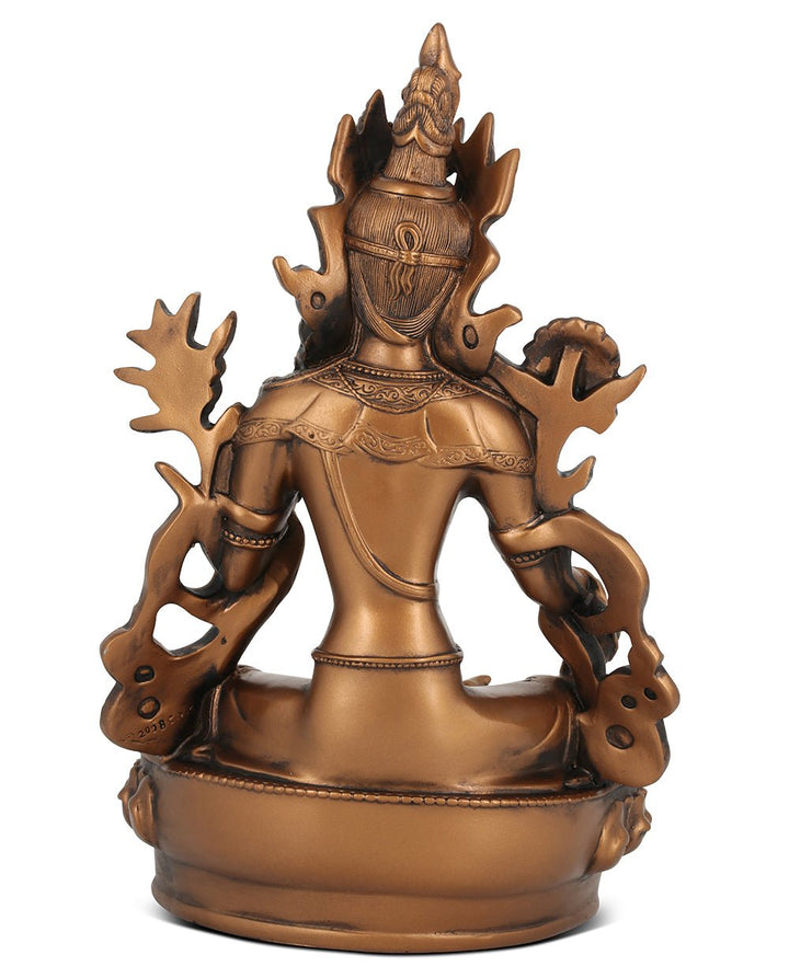 Green Tara Statue, Bronze Finish - Sculptures & Statues