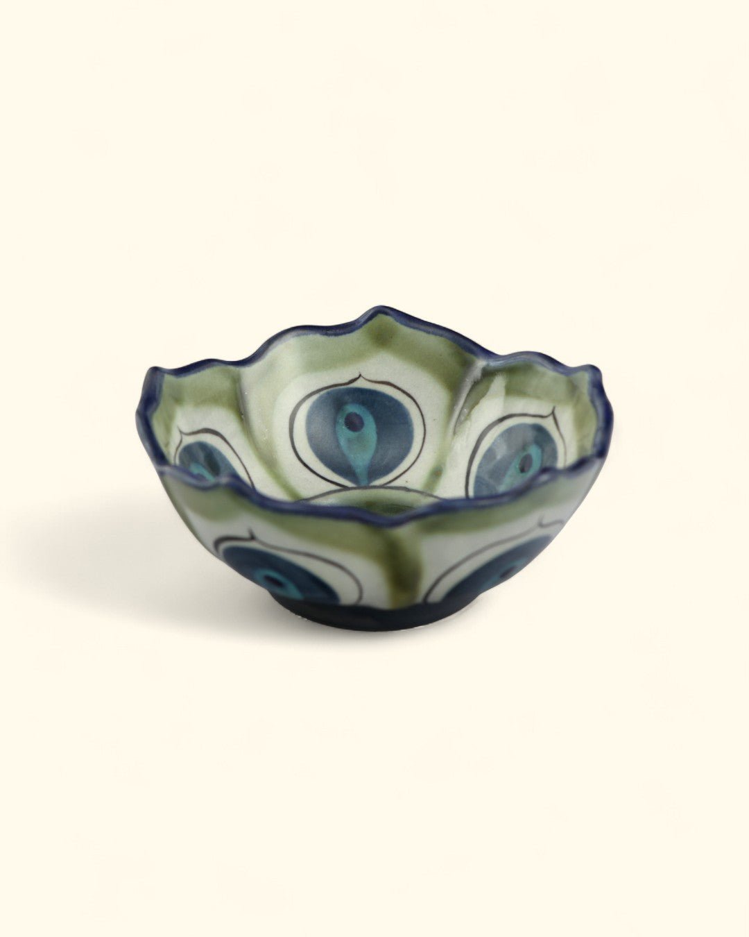 Hand - Painted Lotus Ceramic Bowl Set – Versatile Food - Safe or Decorative Dishes (Set of 2) - Bowls