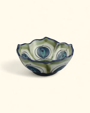 Hand - Painted Lotus Ceramic Bowl Set – Versatile Food - Safe or Decorative Dishes (Set of 2) - Bowls